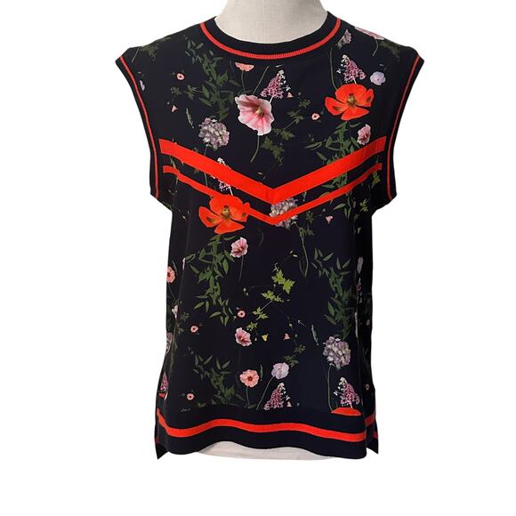Ted Baker Namib Hedgerow Top Size XS Floral Tank Silk - Picture 2 of 10